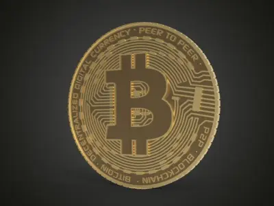 Bitcoin BTC 3D print model