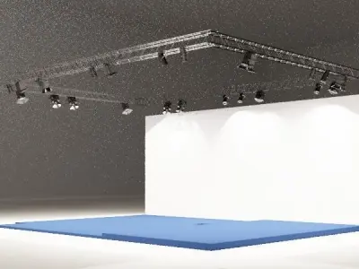 Teather Spotlights and for stand 3D print model