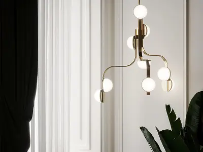 Bodo Sperlin Chandelier by Lobmeyrs 3D model