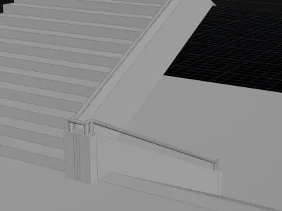 Houdini Stair Asset Low-poly 3D model 3D model