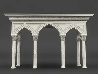 mosque entrance 03 3D model