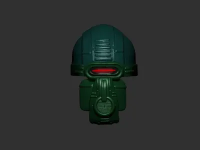 helmet high poly sculpt 3d printable  3D model 122