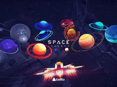 Space Journey Low-poly 3D model