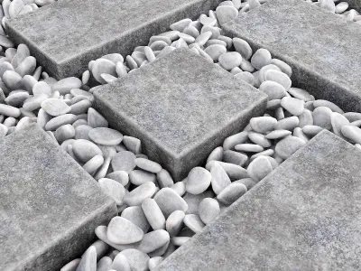 Area plate pebble 3D model