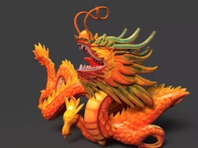Chinese Dragon Lantern  Low-poly 3D model