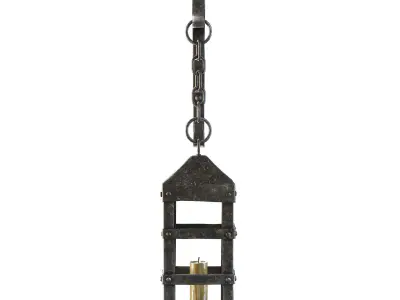 Medieval Metal Lantern 3D model
