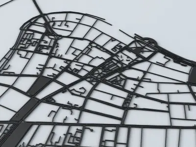 Irkutsk Road Network and Streets 3D model