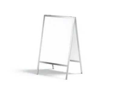 Advertising street stand - sandwich sign board Low-poly 3D model