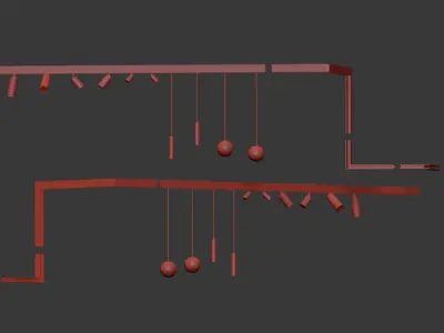 Suspensions Modules Ceiling Track Light 3D model