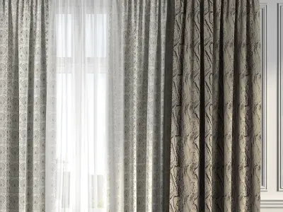 Curtain Set 222 3D model