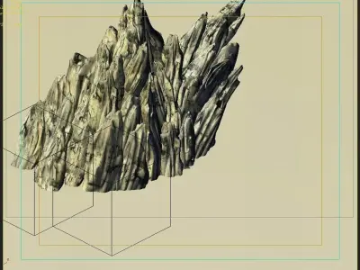 Explore the mountains - rocks 024 3D model