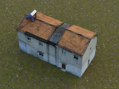 Rural Self-built House Low-poly 3D model