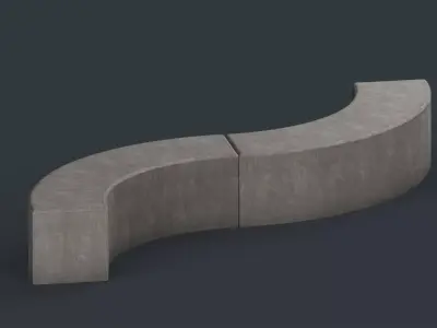 Modern Outdoor Bench 92 PBR Game Ready Low-poly 3D model