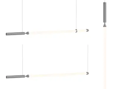 Solo minimalist strip line pendant light 3D model