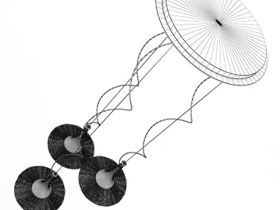 Wicker Ceiling Lamp 3D model