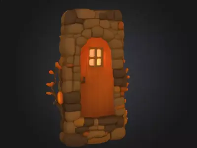 Enchanted Entryway Low-poly 3D model