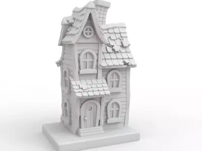 Haunted House 3D Print Model 3D print model