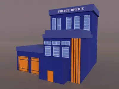 Low poly city building - Pack 01 Low-poly 3D model