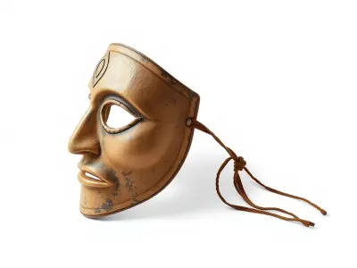 Ceremonial Ritual Mask Natural Design model pack Low-poly 3D model