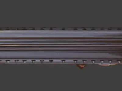 Steampunk Industrial Wall Barrier 3D Model Low-poly 3D model
