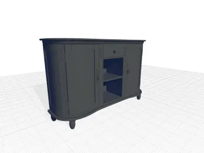Fitu Drawer Buffet Table 3D model