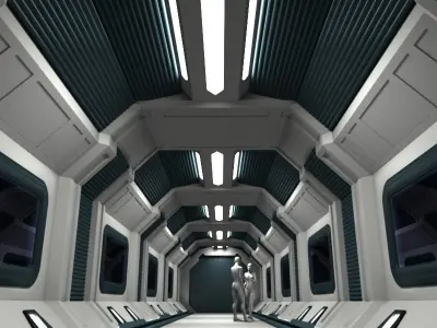 SciFi Corridor D 3D model