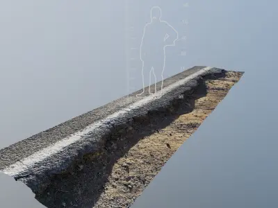 Roadedge photoscanned 3D model