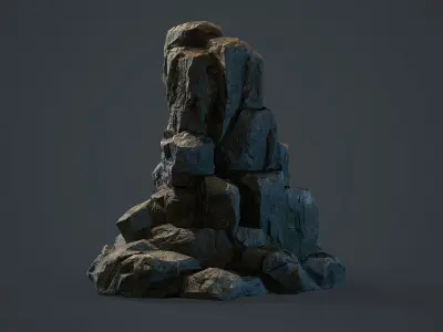 Rock Boulder 7 Low-poly 3D model