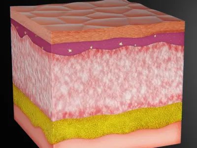 Skin Parts Anatomy 3D model