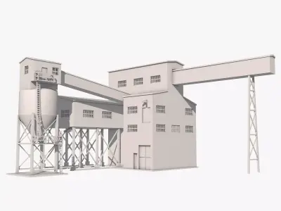 Industrial Fabric Building 3D model