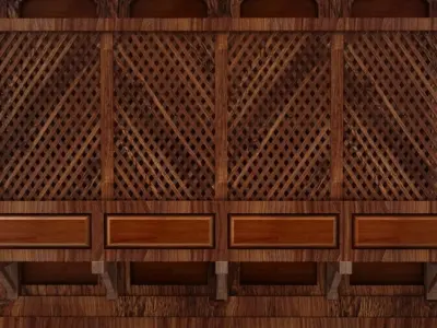 Arabic Window Mashrabiya 3D model