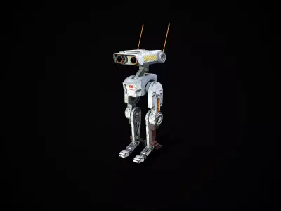 Robot Low-poly 3D model 14