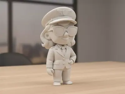 Female Pilot 3D Printable 3D print model