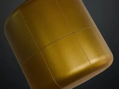 Powered Metal Golden Design PBR Seamless Texture
