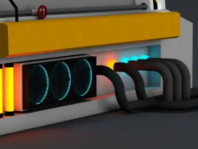 BEST AND THE CHEAPEST LAB CAPSULE v2  HIBERNATION  CHAMBER Low-poly 3D model