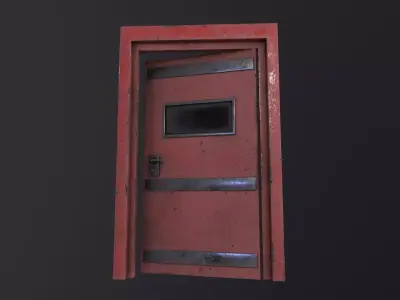 Industrial Door 3D Model Low-poly 3D model