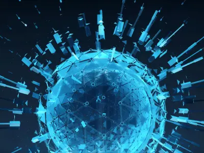 Digital Hologram Low-poly 3D model