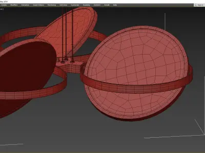 PALO ALTO CHANDELIER Low-poly 3D model