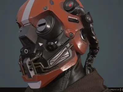 Helmet - Sci-Fi Low-poly 3D model