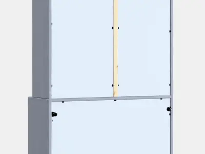 HAVSTA Storage comb w sliding glass doors Low-poly 3D model