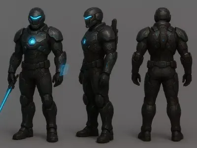warrior 3D model buy