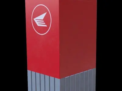 Canada Post Mailbox Low-poly 3D model