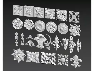 Plaster carving 3D model