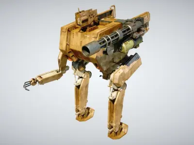 D Walker Robot 3D model