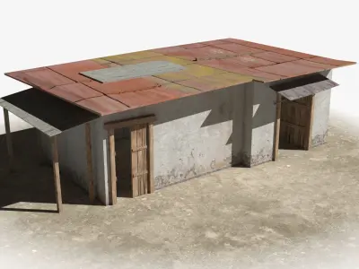 Slum x12 Low-poly 3D model