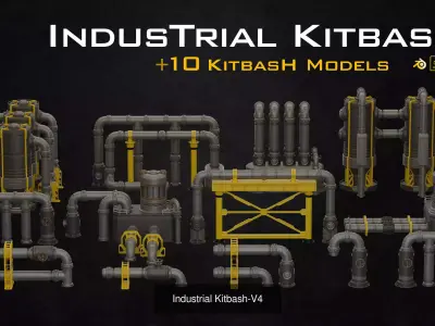 Sci-Fi Environment Bundle 3D Model Pack