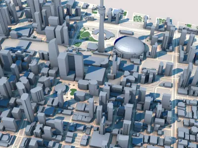 CN Tower First Canadian Place Toronto Canada 3D model