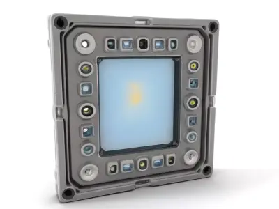 Industrial LED Light Panel model pack Low-poly 3D model