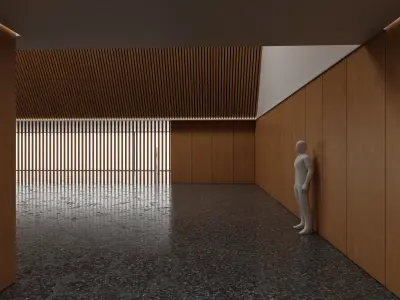 Art Museum Gallery Interior 33 Low-poly 3D model