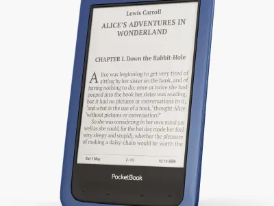 PocketBook 640 Aqua e-reader Low-poly 3D model